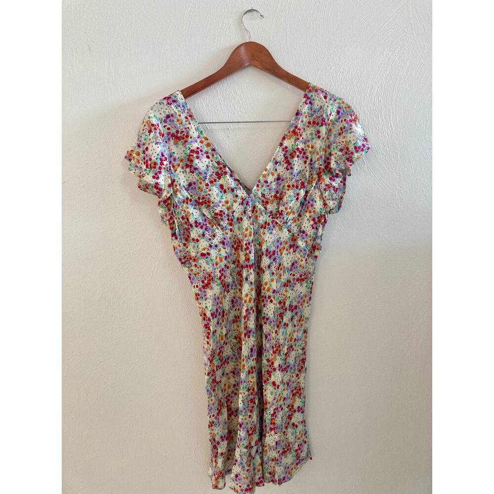 Revolve Rails Gigi Fleur Floral Sun Dress Flutter Sleeves L - Picture 5 of 14